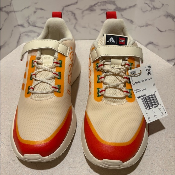 adidas Other - adidas NIB x LEGO Racer TR EL K Shoes-Size: 5 1/2-Color: Ecru Tint Bahia Orange